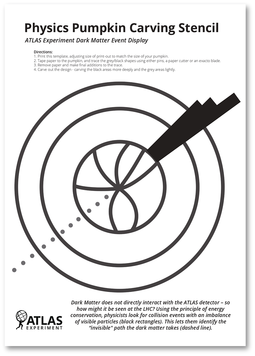 Dark Matter Event Display ATLAS Halloween Stencil